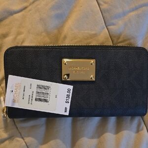 Michael Kors Black Zip-Around Wallet